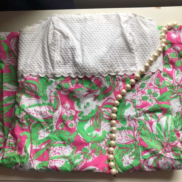 LILLY PULITZER FRANCO STRAPLESS DRESS SIZE 4 - Picture 3 of 6